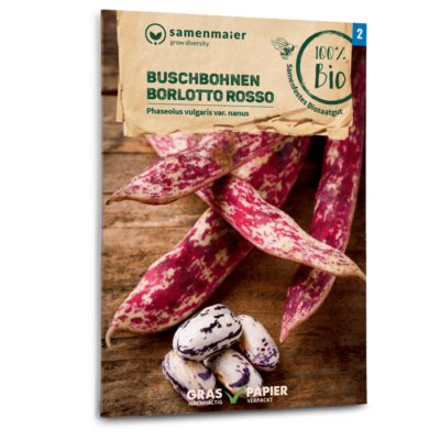 BIO Buschbohnen Borlotto Rosso