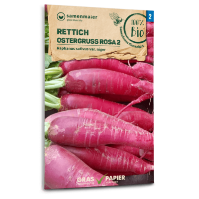 BIO Rettich Ostergruß rosa 2
