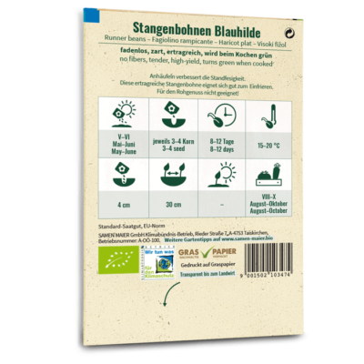 BIO Stangenbohnen Blauhilde