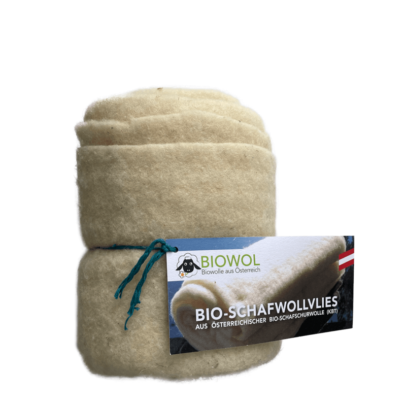 Bio Schafwollvlies 250g-Rolle