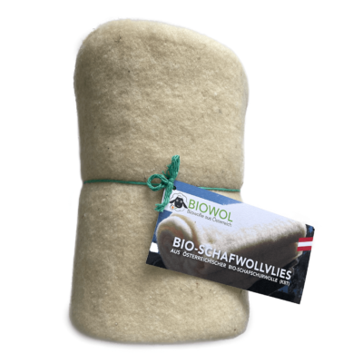 Bio Schafwollvlies 500g-Rolle