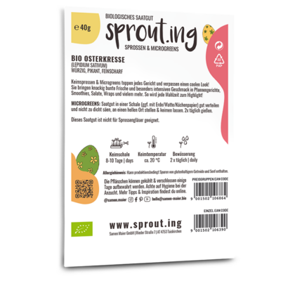 BIO Sprossen / Microgreens Osterkresse