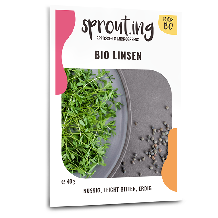 BIO Sprossen / Microgreens Linsen