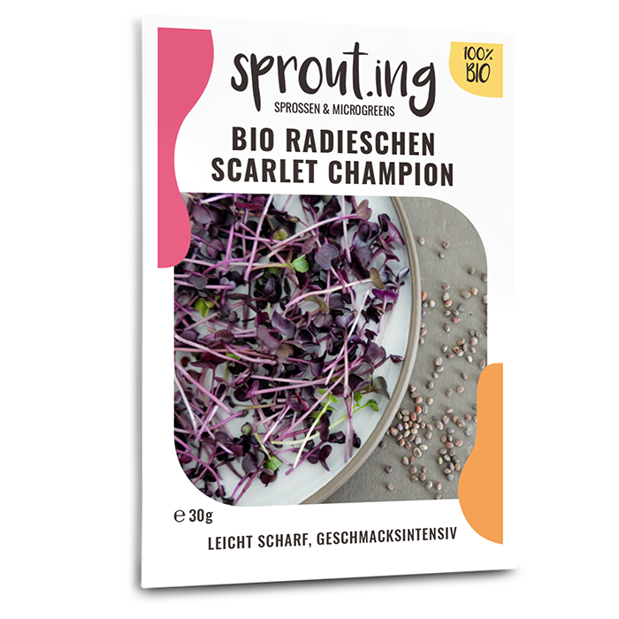 BIO Sprossen / Microgreens Radieschen Scarlet Champion