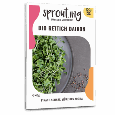 BIO Sprossen / Microgreens Rettich Daikon