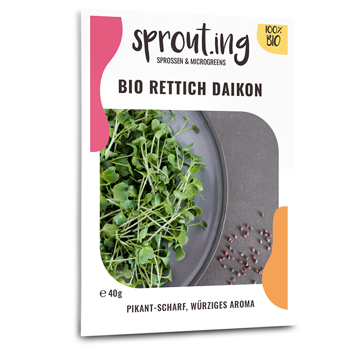 BIO Sprossen / Microgreens Rettich Daikon