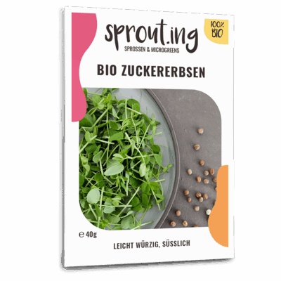 BIO Sprossen / Microgreens Zuckererbsen