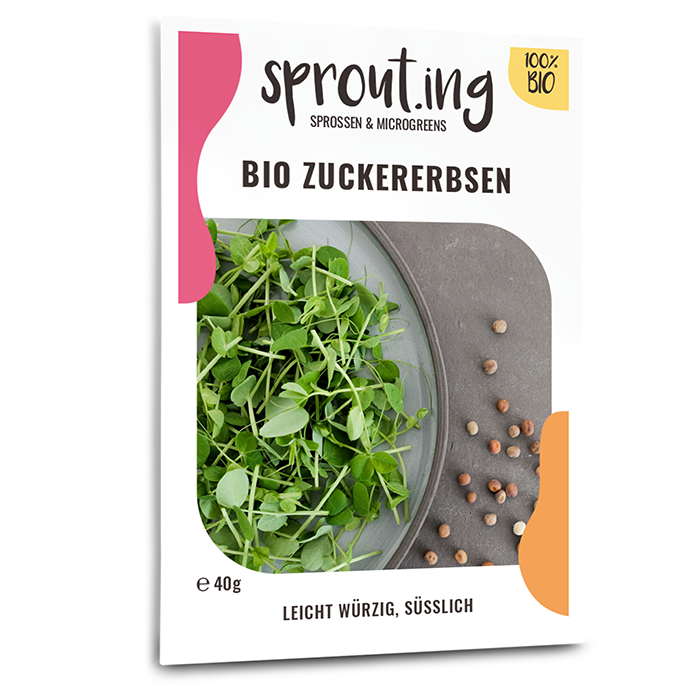 BIO Sprossen / Microgreens Zuckererbsen