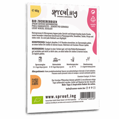BIO Sprossen / Microgreens Zuckererbsen