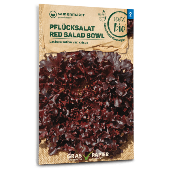 BIO Pflücksalat Red salad bowl
