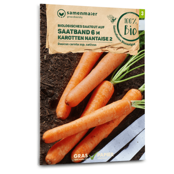 Organic Seed Tape Carrots 'Nantaise 2'